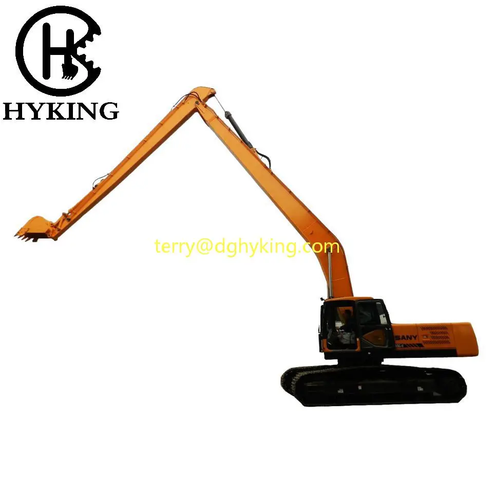 Excavator Long Reach Boom and Arm 10m-20m Length for Dredging River and Dig Subway with Q345B/Q690D Material for 20ton Excavators
