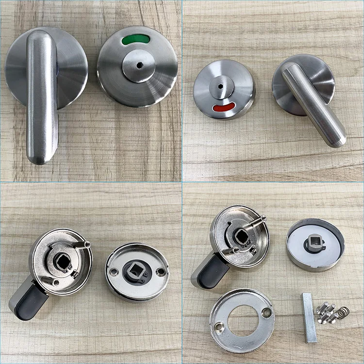 high quality 304 stainless steel toilet cubicle partition Indication lock