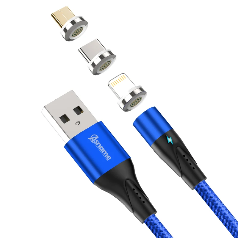 

new trending products 2m 5a 3 in one led magnetic usb data smart charging cable for huawei charger