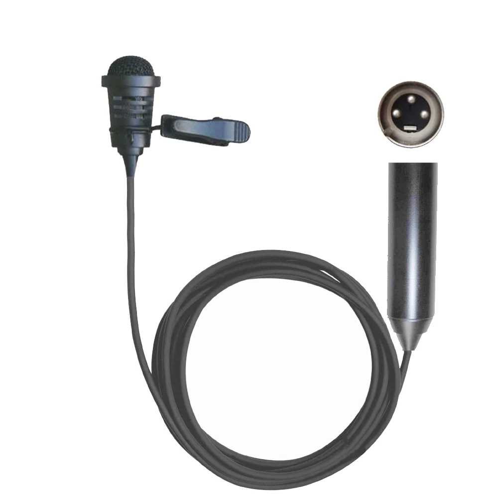 

Pro Cardioid ME4-XLR 48V Phantom Power 3Pin Tie Clip Lavalier ME2-XLR Omni-directional Lapel Microphone