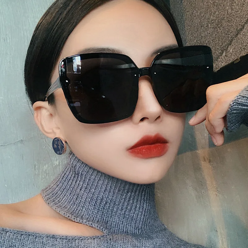 

MJ-0178 2021 Web Celebrity Big Box Dark Glasses Female Han Edition Personality Point Of Paint Square Frame Sunglasses Fashion