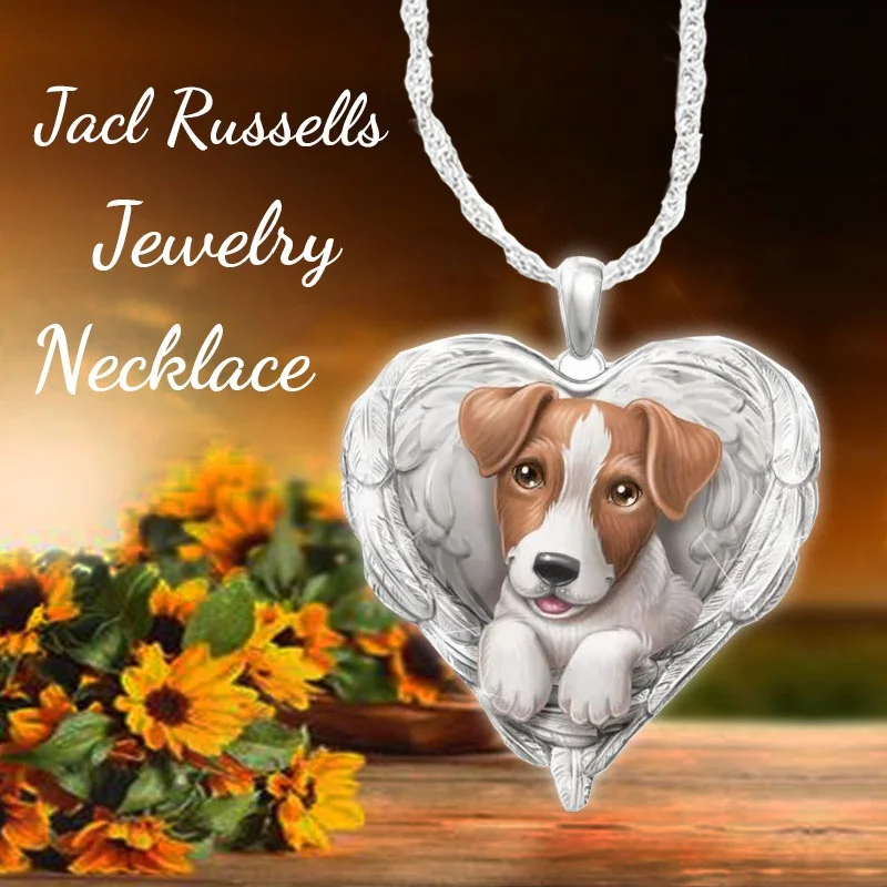 

Exquisite Animal Fashion Pendant Ladies Necklace Holiday Gift Angel Wing Feather Dog Pendant Women
