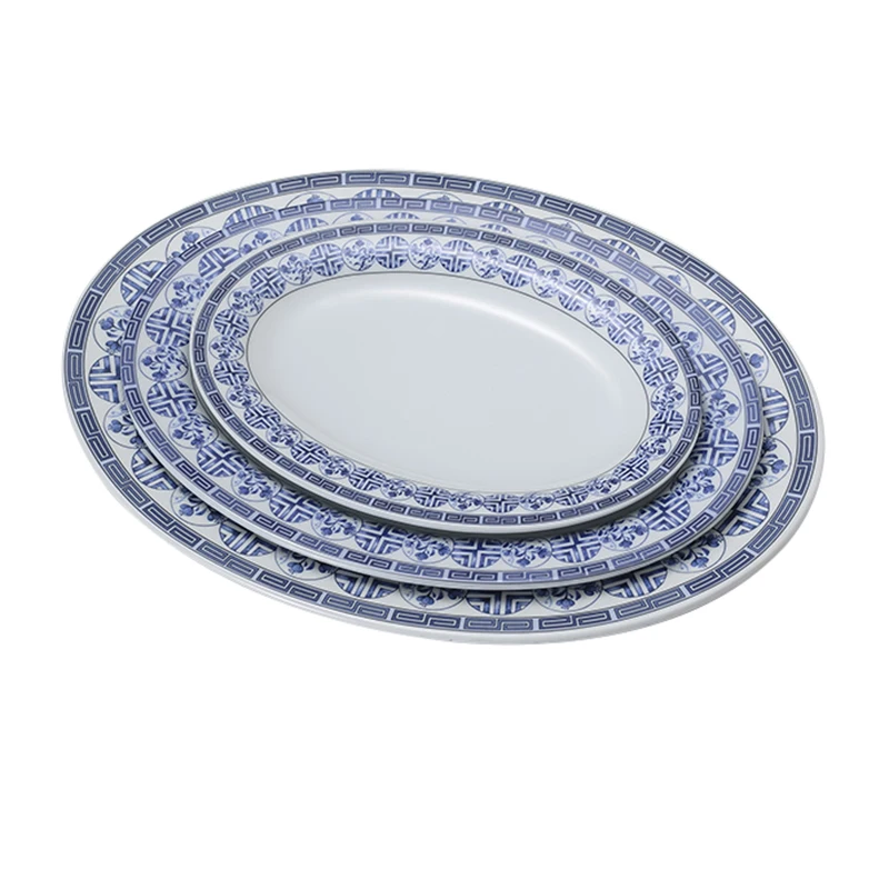 

Wholesale light weight classic unbreakable melamine oval plate serving dish