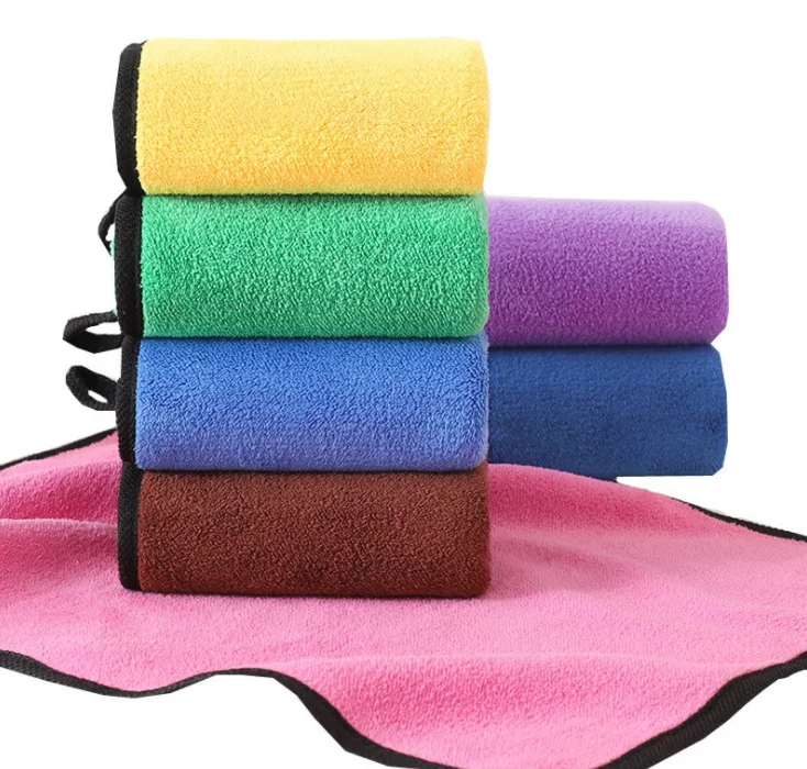 

Microfiber Cleaning Towel Car Kitchen Use Color Combination Ultra Soft No Scratch Strong Cleaning Useful Towel Set Factory Price, Yellow coffee pink green purple blue