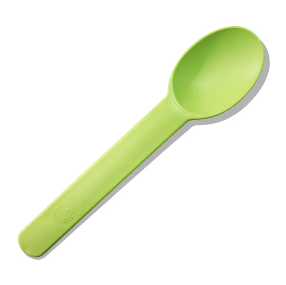 

Different Style Food Grade Biodegradable Cornstarch PLA Yogurt Ice Cream Plastic Spoon Cheese Spoon, Natural