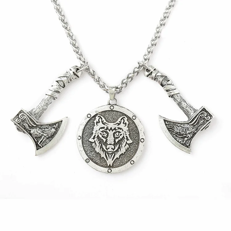 

Viking Jewelry Norse Axe Talisman Pendant Chain Necklace for Men and Women stainless steel chain necklace jewelry