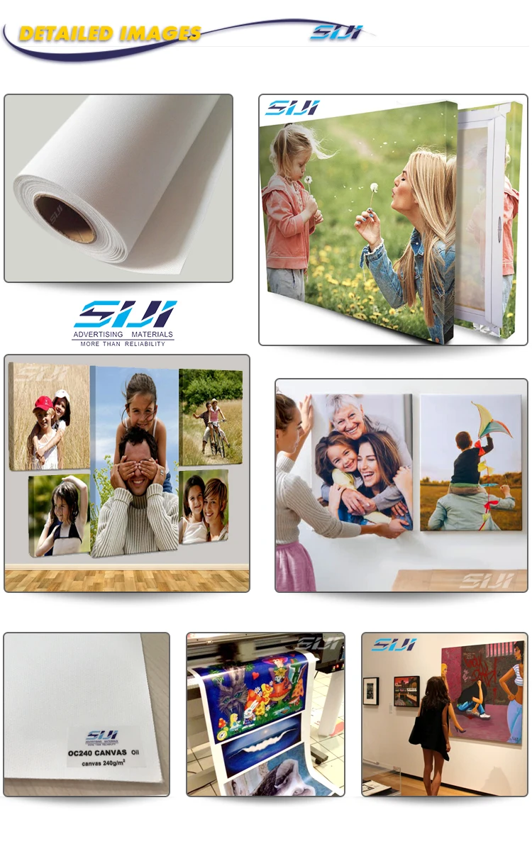 Water resistant 240gsm polyester fabric inkjet canvas for printing