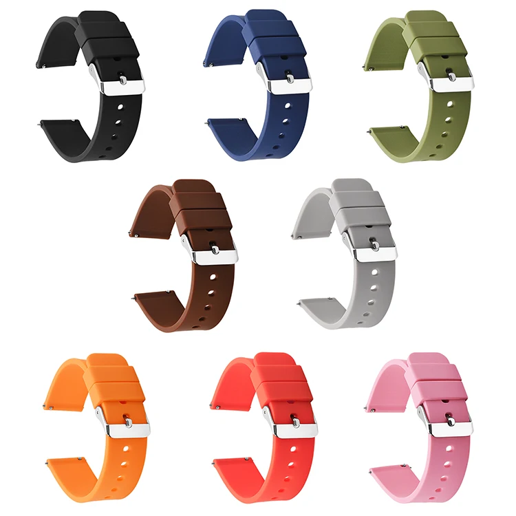 

IN STOCK 8 colors 3 sizes SHX quick release watch strap adjustable silicone wristband sport silicone rubber band
