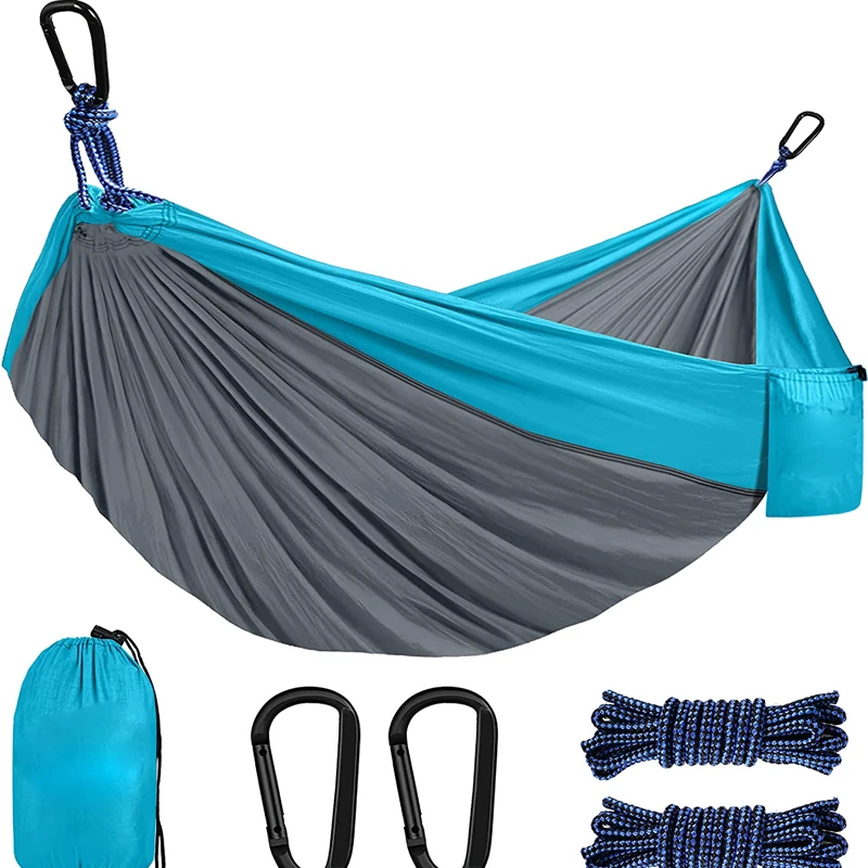 

Portable Camping Hammock Swing Outdoor for Single Double Use with Tree Straps and Accessaries, Customized