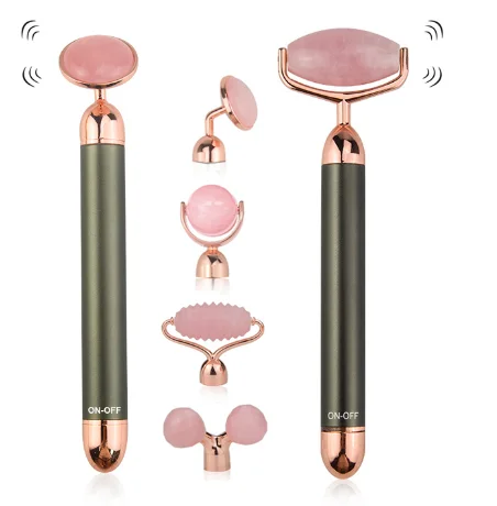 

2020 Amazon Hot CE Waterproof Electric Vibrating Rose quartz roller, Customized