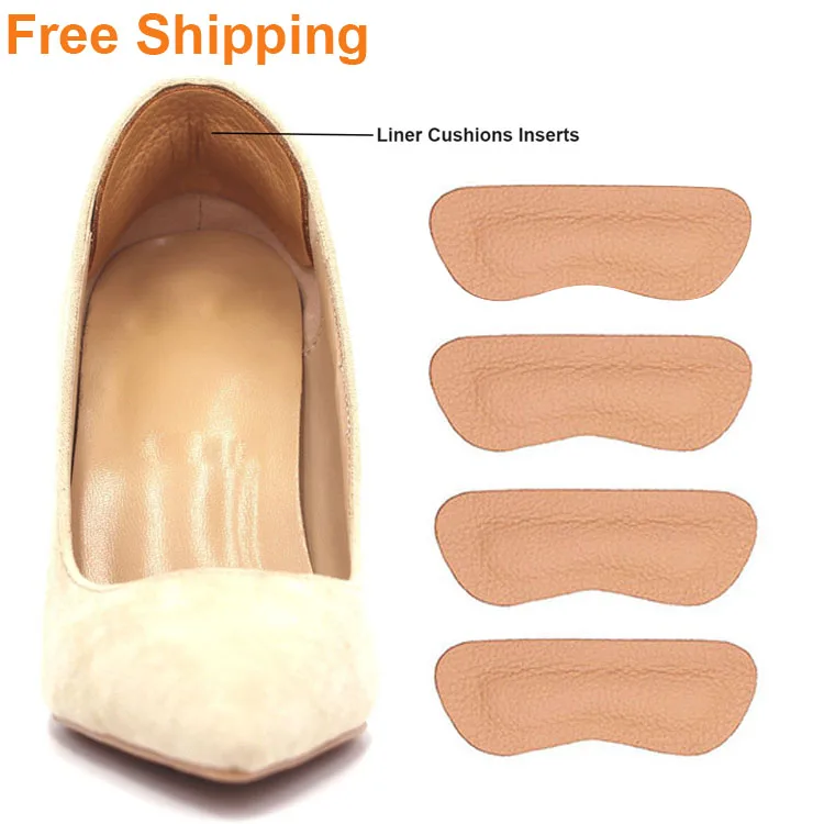 

Leather Heel Grips Liner Cushions Inserts for Loose Shoes, Natural