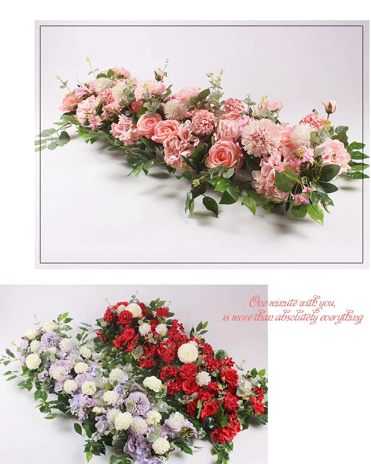 Wholesale Factory Price Artificial Rose Fake Silk Flower Arch Garland