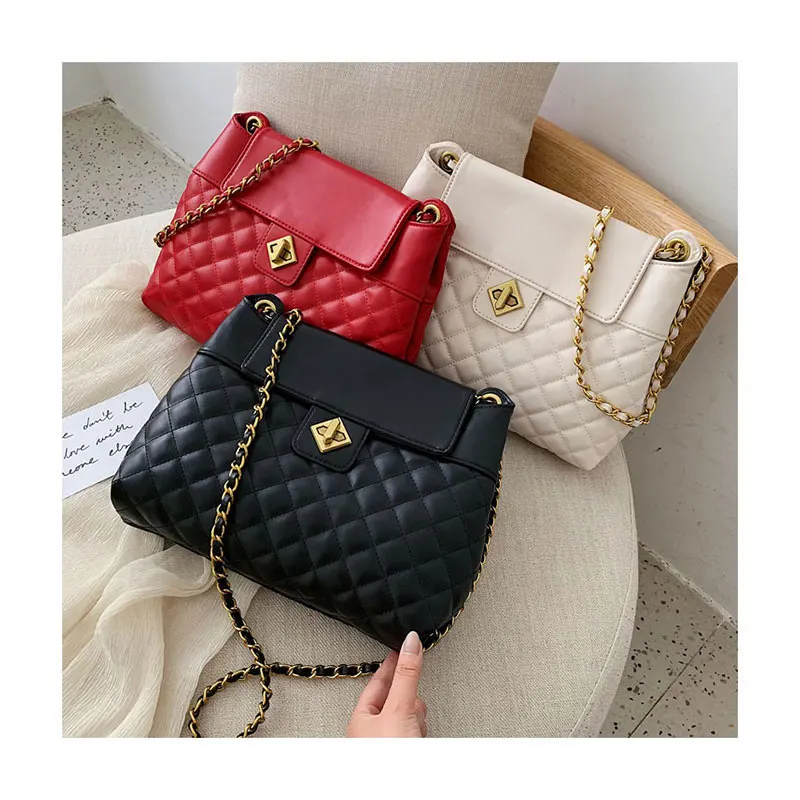 

New trendy big-name Diamond check pattern small square bag ladies handbags