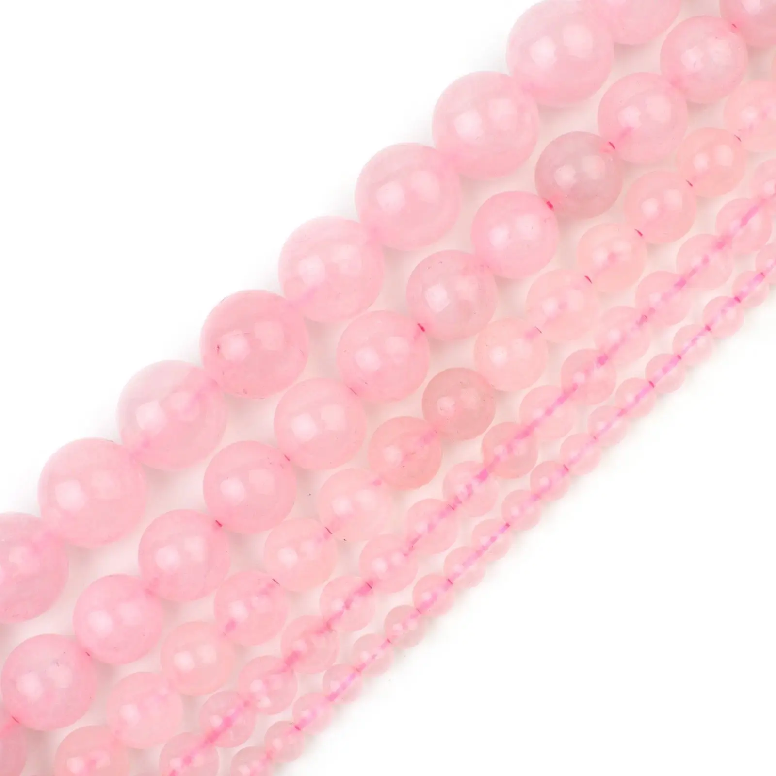 

Natural Rose Quartz Round Beads for Jewelry Making Gemstone Beaded Necklace Polished Pink Crystal Wholesale 4/6/8/10/12 mm