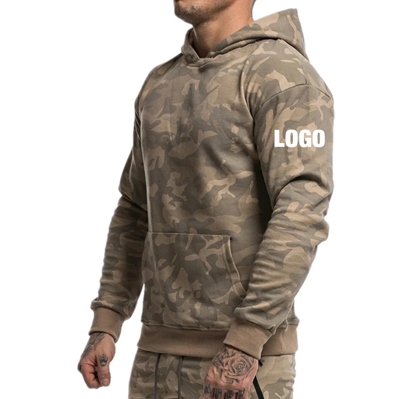 

Wholesale custom Desert supplies digital winter camouflage hoodie men's hoodies camoSlim fit jogger ghillie suit, Customized colors