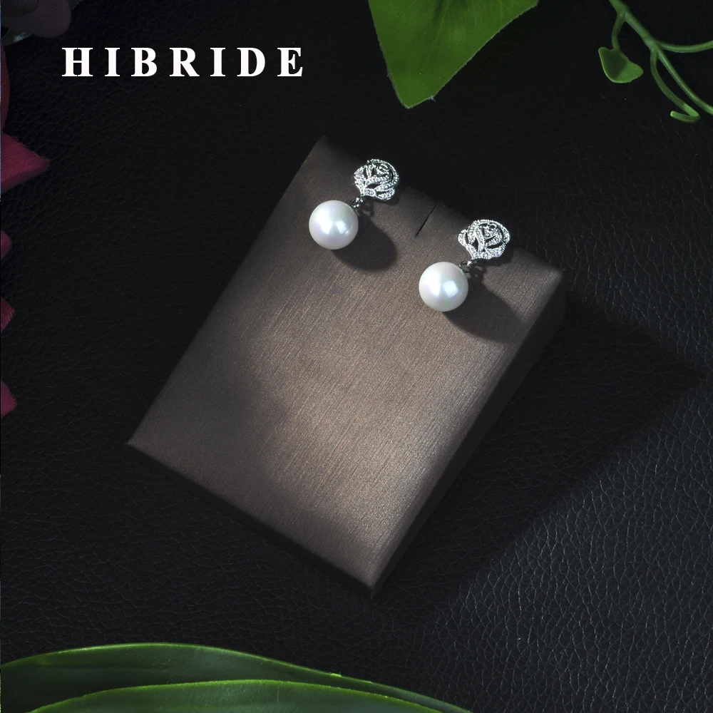 New Fashion Women Earrings Earrings White Gold Color Dangle Earrings for Party Gifts HIBRIDE Jewelry E-230