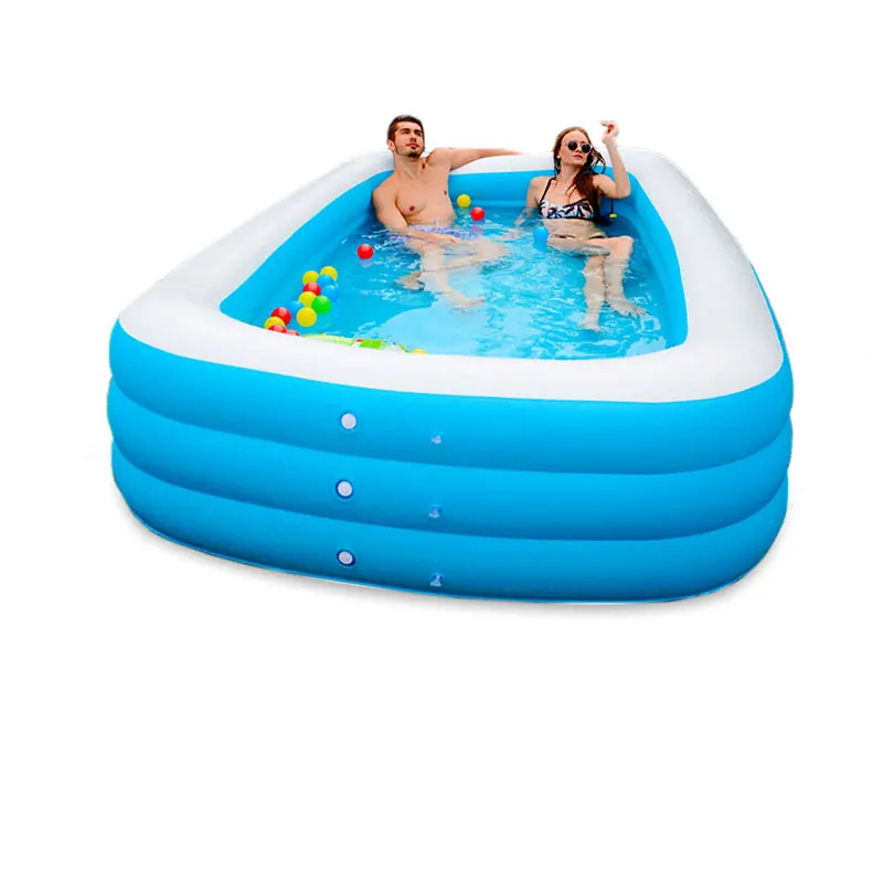 

Baby Inflatable Piscinas, Children 3 Ring Paddling Pool, High Quality Blue Swimming Pools/