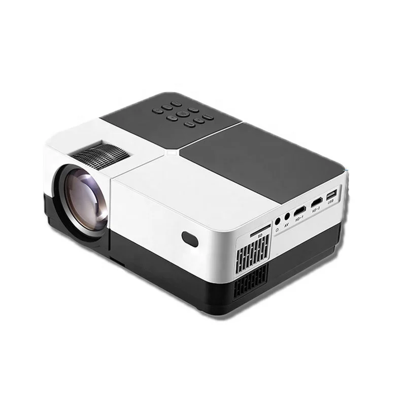 

Cheap Mini Led Smart Video Home Cinema Portable LCD Projectors with USB SD AV Input interface, White black