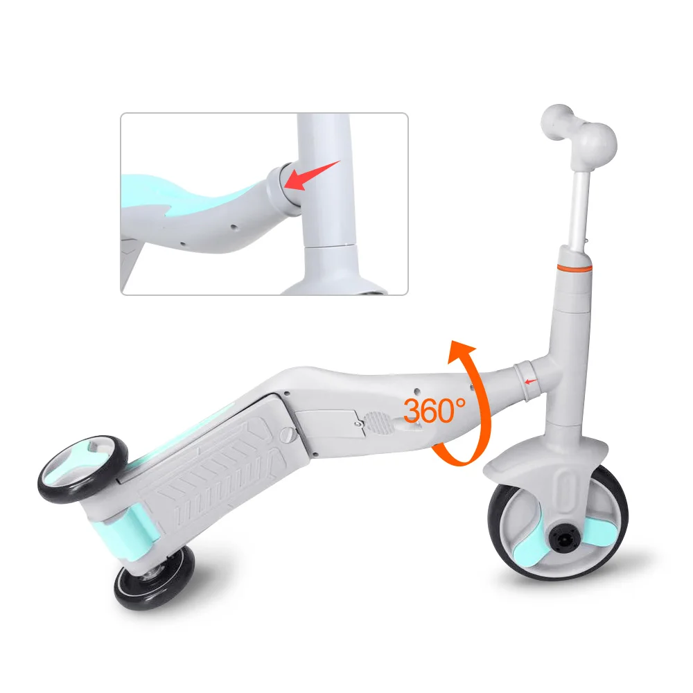 

Yongkang SEDEX BSCI factory kids scooter 3 in 1 5 in 1 child scooter toys with 3 fat tire wheels
