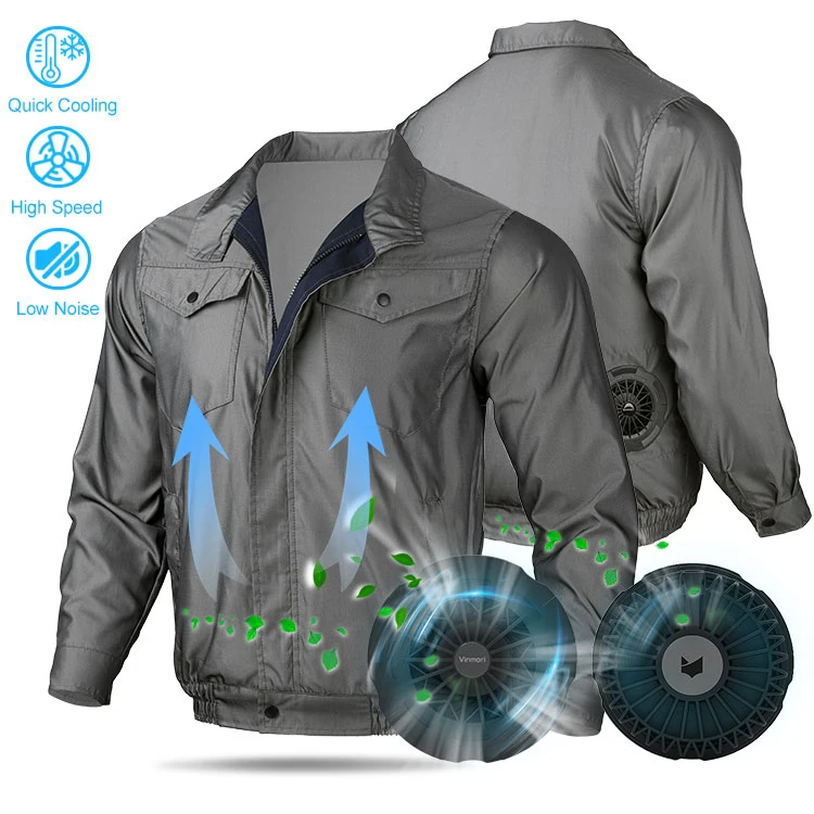 Outdoor Workwear Summer Unisex Fan Cooling Jacket With Oem Service Logo