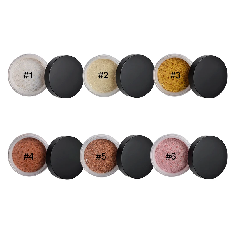 

High Pigment Long Lasting 6 Color Private Label Loose Powder Highlight Face Makeup