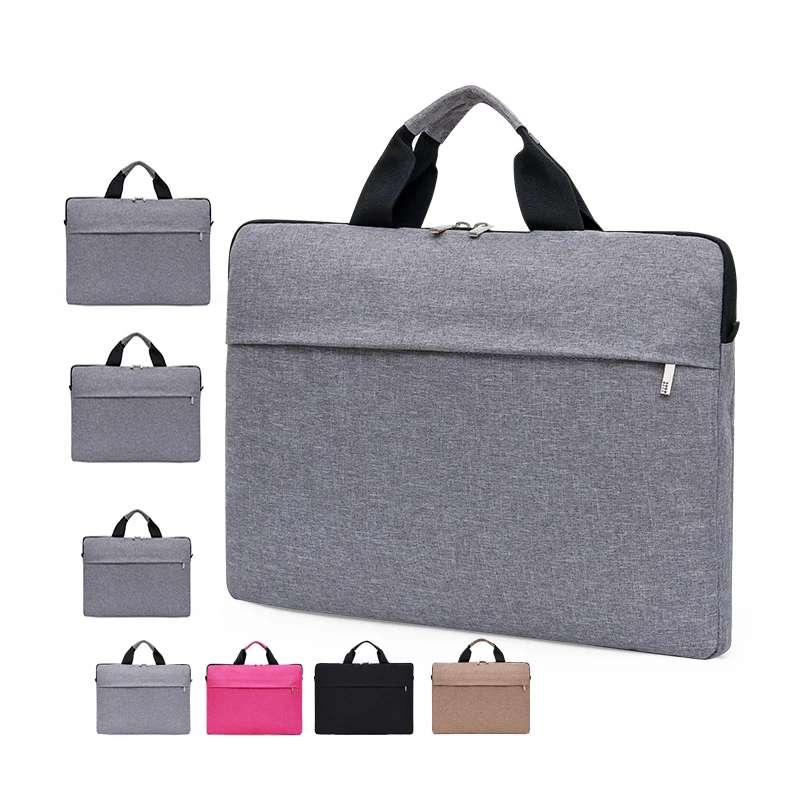 

Factory Wholesale OEM Simple Design Business Light Weight Nylon Polyester Fabric Custom Logo Laptop Backpack Handbag Bag, Black, grey, pink, brown or custom