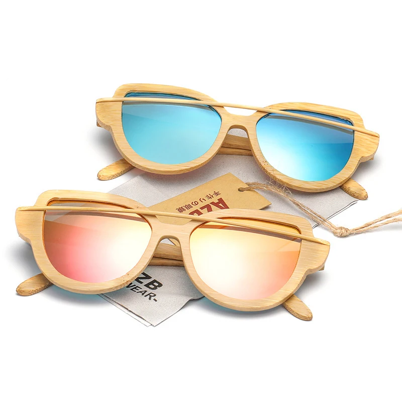 

wooden custom sunglasses for ladies European and American fashion trend sunglasses bamboo and wood color film polarized glasses, Custom colors