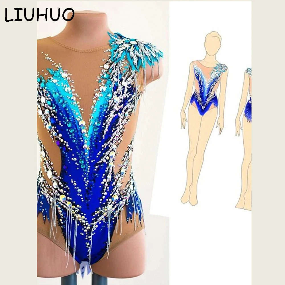 Customized Rhythmic Gymnastic Dress Leotards Dance Costume Bodysuit ...