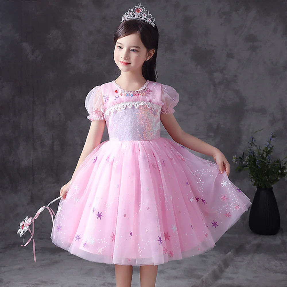 

2022 Spring Autumn Decoration Dress Elsa Costume Tutu Kids Party Girls' Skirts Girls' Dresses