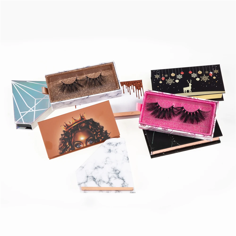 

AG072 A free sample gorgeous reuseable phone case 25mm 3d mink eyelashes, Black color