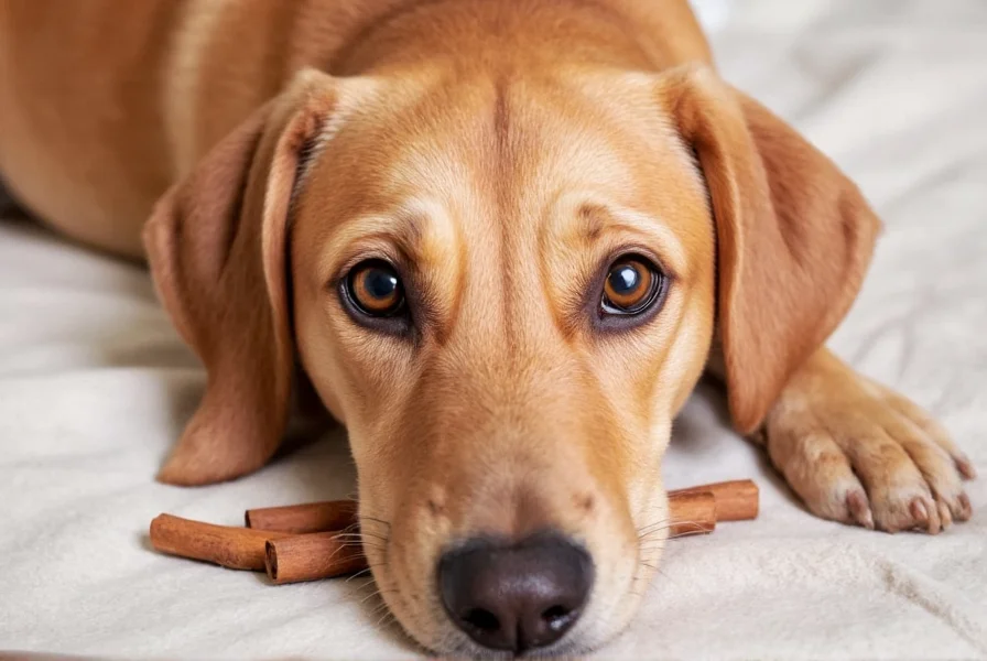 Veterinarian examining dog while discussing dietary concerns including cinnamon safety