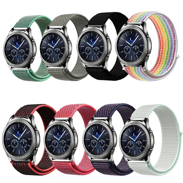 

For Samsung Gear s3 frontier galaxy watch Active 2 46mm 20/22mm watch band nylon loop huawei watch gt 2 44mm