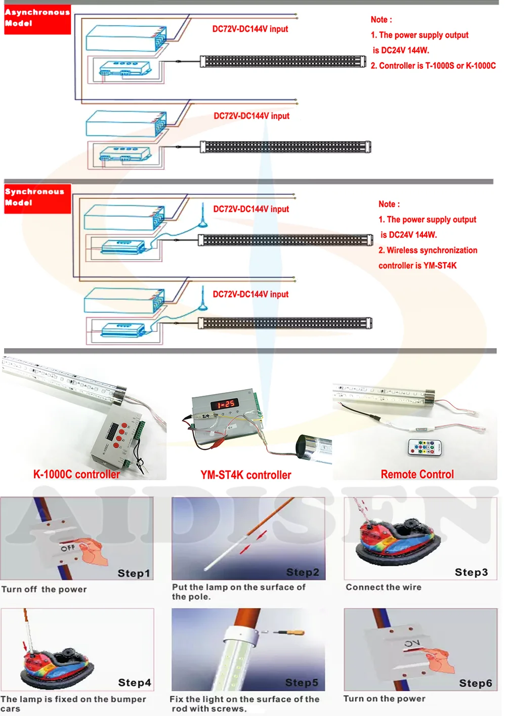 Hot Sale Bumper Car Light Tube Program Full Color Led Tube Light For