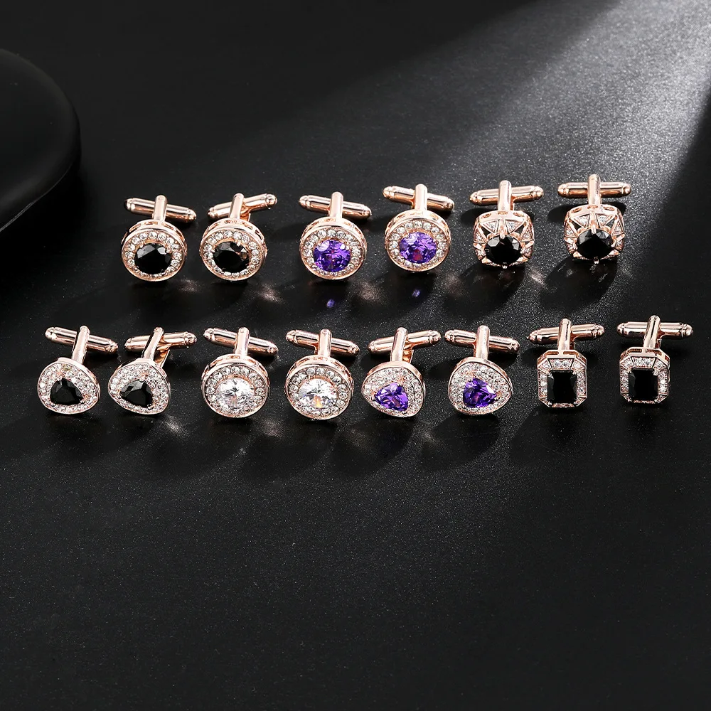 Crystal Diamond Cufflinks