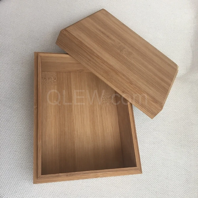 
Custom Engraving Logo Slide Lid Gift Bamboo Wooden Box with lid 
