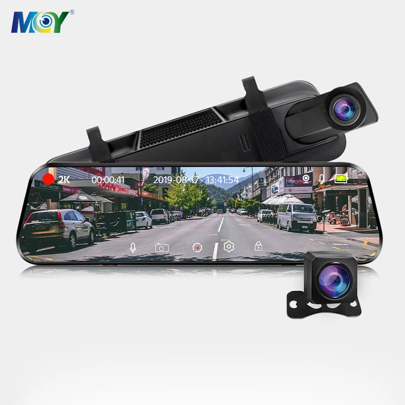 

2in1 front and back gps 4k 2k screen new car video recorder dvr dual channel car mirror dash cam camera for cars