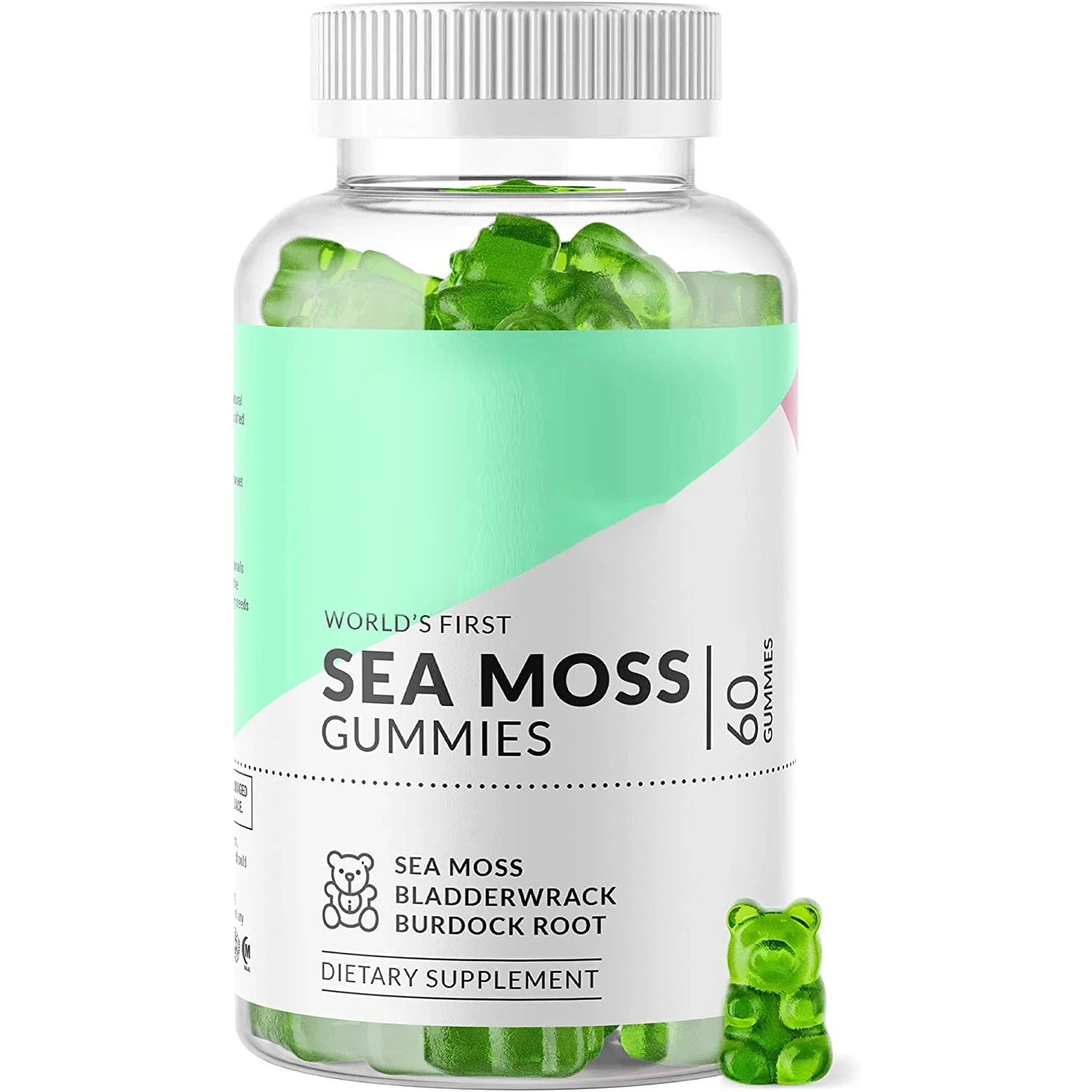 

Ready to Ship Biocaro Irish sea moss gummies Organic Irish Bladderwrack Burdock Root Elderberry Vegan Seamoss Sea Moss Gummies