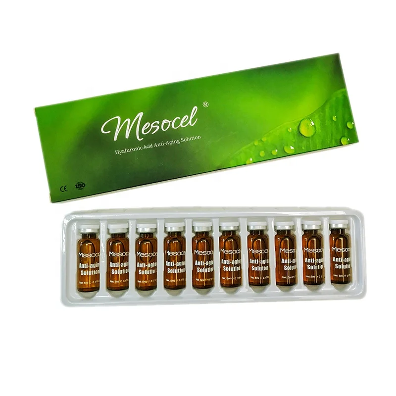 

Medical grade best brands Mesocel skin tightening 10 vial hyaluronic acid filler mezoterapia mesotherapy for reductive face skin