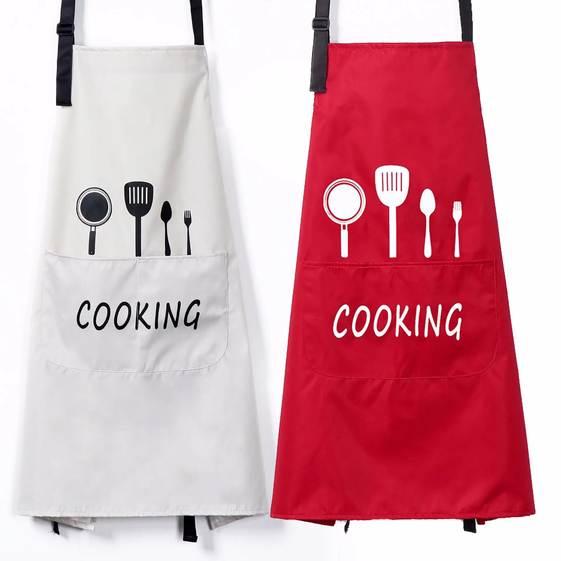 

Factory Wholesale Modern Stylish Waterproof Apron Adjustable Shoulder Girdle Ventilate Apron Customized Logo Apron For Kitchen, Colors