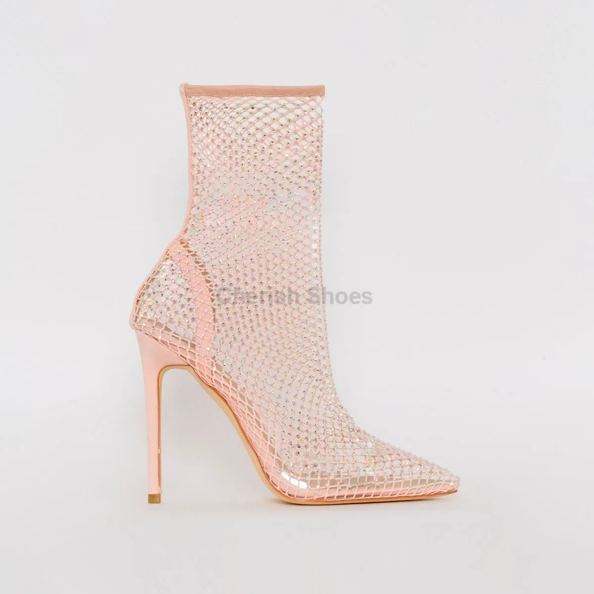 fishnet diamante heels