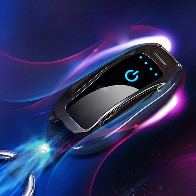 

The Latest Popular Creative Net Red Sports Car Metal Double Arc USB Charging With LED Lighter, Multi colors