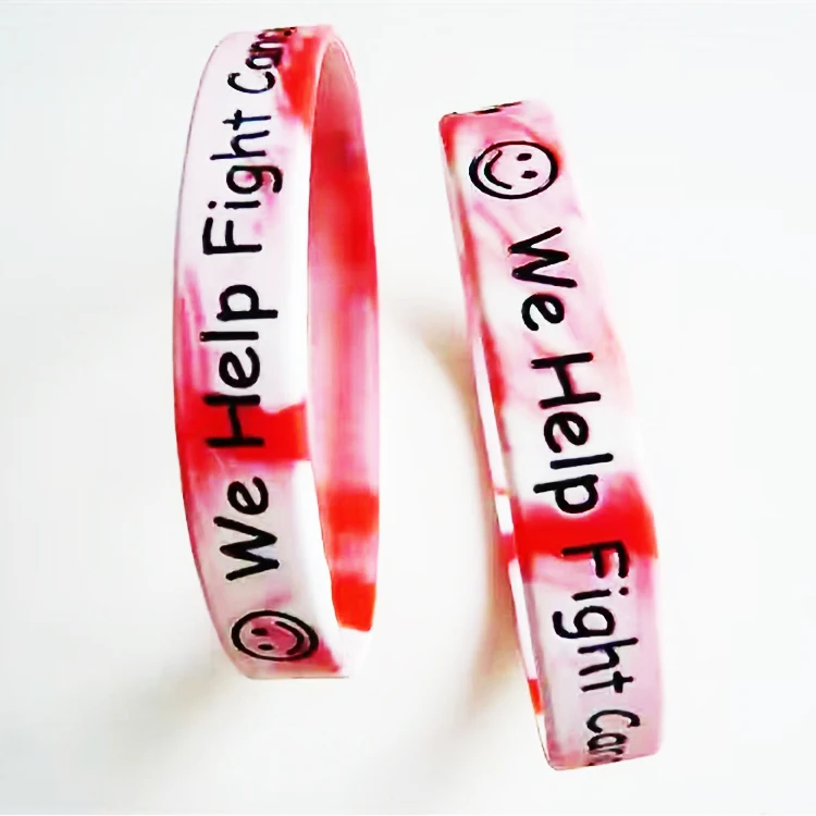 Promotional Custom Mix Debossed Fill Color Silicone Wrist Bands,Personalized Scented Silicone Bracelet