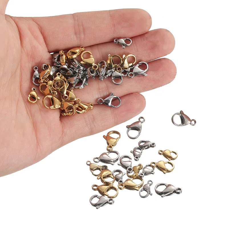 

Factory Wholesale Gold Plated Stainless Steel Lobster Clasp For Jewelry Making Bracelets Necklaces