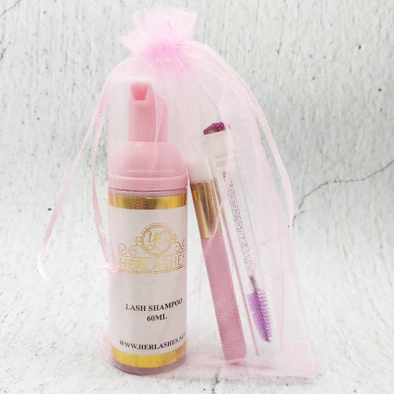 

Hot Sale Gentle Eyelash Shampoo 80Ml Pink Lash Shampoo With Custom Package