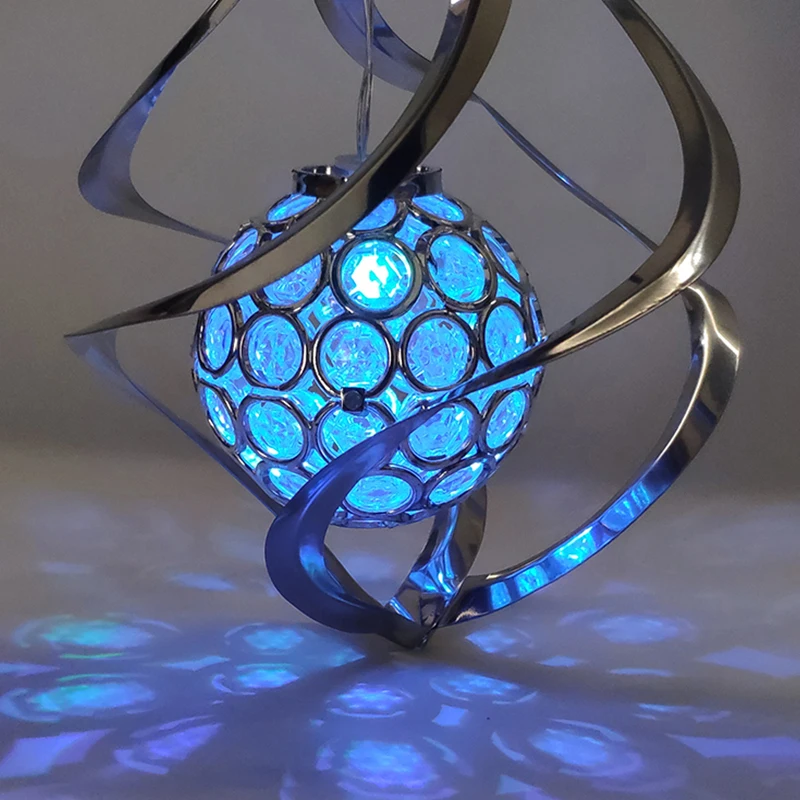 Hesoray garden decoration LED solar energy outdoor wind chime hanging light