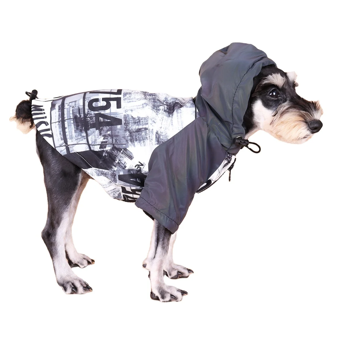

2021dog new coat pet reflective raincoat cotton clothing warm fashion trendy brand cat clothes for autumn and winter, 2 colors