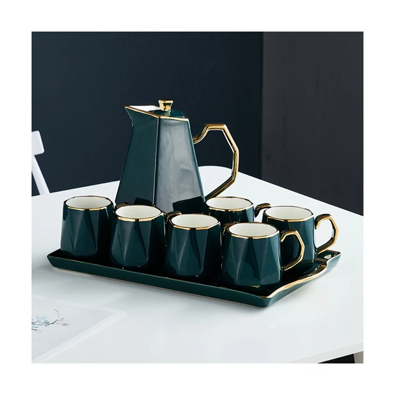 

Chic Tea Pot Cup Saucer Tea Set 6 Cups Milk Coffee Mug And Saucer Gift Set