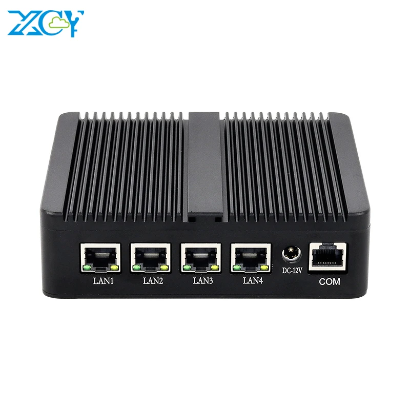 

XCY Firewall Mini PC Intel Celeron J4125 Quad-Cores 4 LAN 2.5G intel i225V NIC VPN NAS Server Vitualization Soft Router