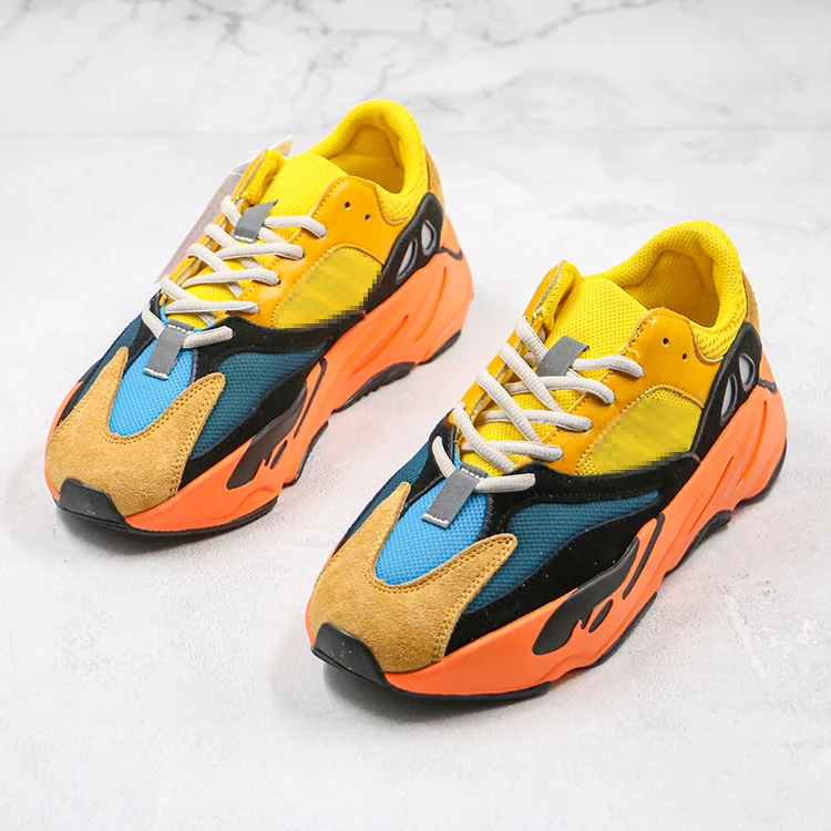 

Stock X Original Yeezy 700 V2 V3 V1 Sun Yellow Orange carbon blue Wave Runner Mnvn Giay 3m Reflective Boots Sneaker Shoe for men, Pantone color is available