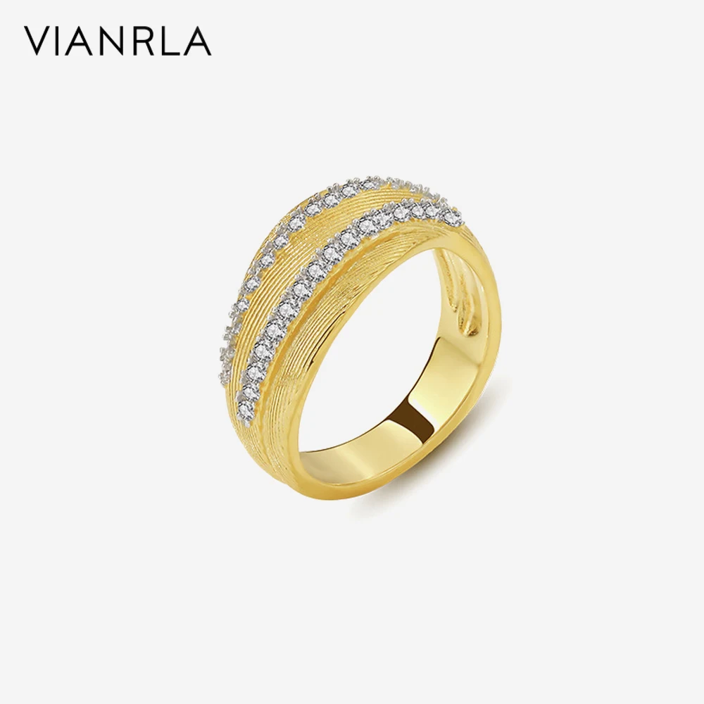 

VIANRLA 925 Sterling Silver Ring Shiny Zirconia Ring Minimalist Style Nickle Free Laser Logo Support Drop Shipping Gifts